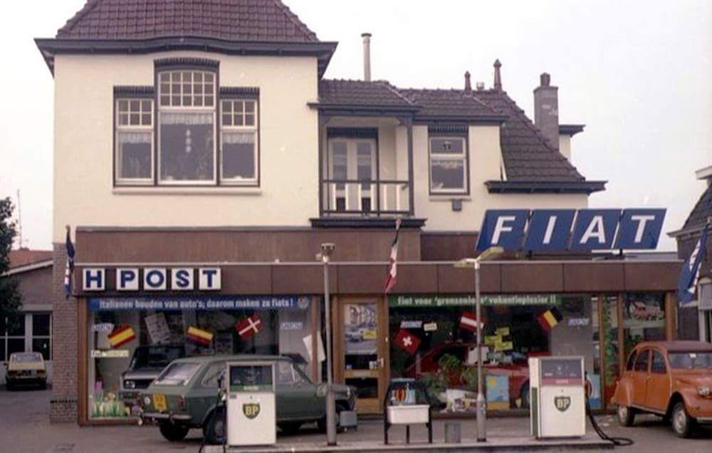 De Fiat-garage van Harm Post aan de Meppelerweg in Steenwijk